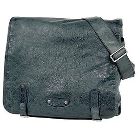 Balenciaga Navy Leather Shoulder Bag Navy blue