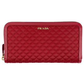 Portafoglio lungo Prada rosso Rosso