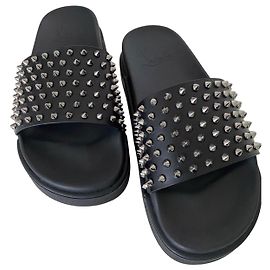 Christian Louboutin Louboutin slides with studs Black
