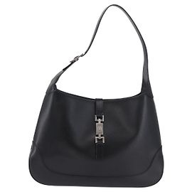 Gucci Jackie O Bouvier Hobo Leather Medium Noir
