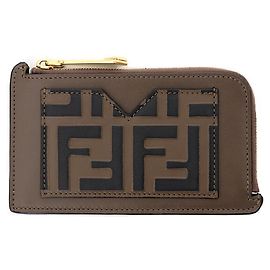 Fendi FF Diamond Kartenetui Braun