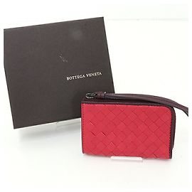 Bottega Veneta Zip Coin Pass Case Red