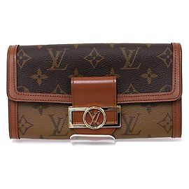 Louis Vuitton Portefeuille Sarah Dauphine Monogram Reverse Marron Marron clair