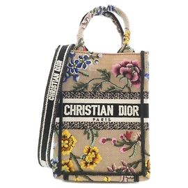 Christian Dior DIOR PETITES FLEURS Book Tote Mini Vertical Handtasche Pink Mehrfarben