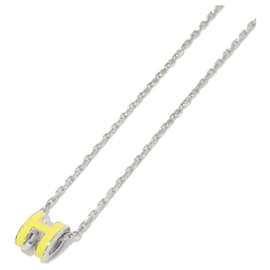 Hermès Collar Hermes Pop H MINI Plata Dorado