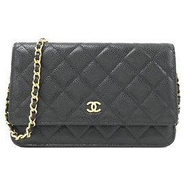 Chanel Timeless Classic Chain Wallet AP0250 Noir Bordeaux
