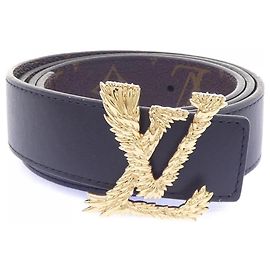 Cinto Standard Louis Vuitton M0209 Marrom Preto