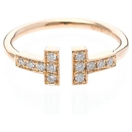 Tiffany & Co. T Wire Or Jaune 18K avec Diamants Doré