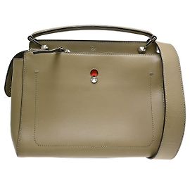 Bolsa Convertible Fendi DotCom em Couro Medium Bege