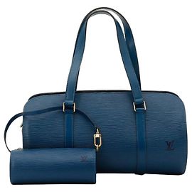 mala Louis Vuitton Speedy 25 em couro Epi com bolsa Azul