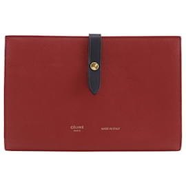 Céline Celine Large Strap Multifunction Long Wallet Red