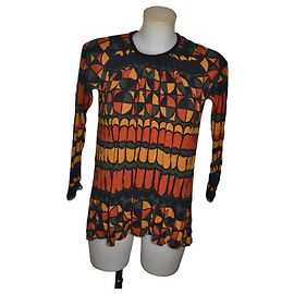 Pull Missoni à manches longues avec imprimé géométrique Multicolore Vert Orange Jaune