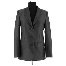 Tory Burch Blazer aus Wolle anthrazit Anthrazitgrau