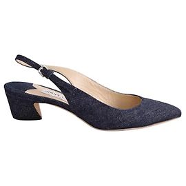 Jimmy Choo Blue Leather Heels Size 36 Blue