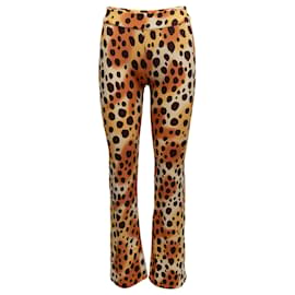 Pantalon Bootcut Vintage Betsey Johnson Imprimé Guépard Tan & Multicolore Taille US M Camel