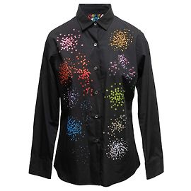 Autre Marque Camicia abbottonata Libertine con strass Nero e Multicolor Talla US M Nero