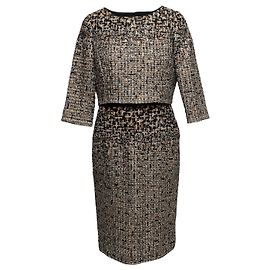 Robe en tweed à sequins Oscar de la Renta Noir & Multicolore Taille US M Noir