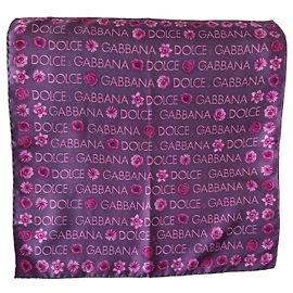 Dolce & Gabbana Foulard Silk Scarf Rosa Porpora