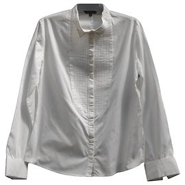 Camicia bianca Tara Jarmon con plastron plissettato Bianco