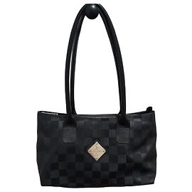 Autre Marque Bolsa Mollerus em couro preto xadrez Preto