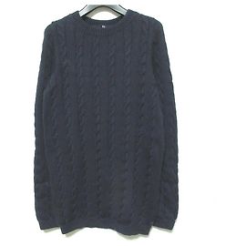 Autre Marque 45R Wool Cable Knit Sweater Blue