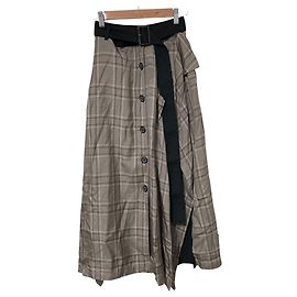 Autre Marque ADORE Viscose Check Skirt Beige Other