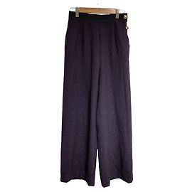 Autre Marque green label relaxing Pantalones Anchos de Jacquard Azul Azul marino