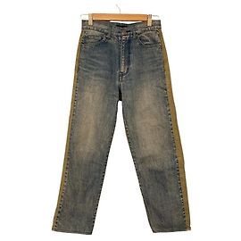 Autre Marque Pantalones de satén denim Drawer Azul Caqui