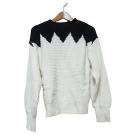 Autre Marque Pull en maille bicolore agnes b. Blanc Autre