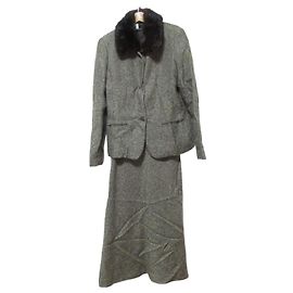 Autre Marque BASILE28 Conjunto 2-way em Tweed com Gola de Visão Marrom