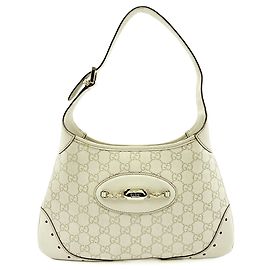 Bolsa de ombro Gucci em couro marfim Cru