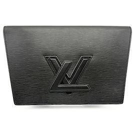 Louis Vuitton Epi Trapeze Clutch Bag Black