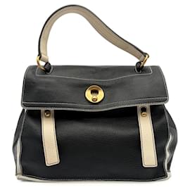 Yves Saint Laurent Muse Handtasche Schwarz Weiß