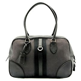 Bolsa Mini Boston Prada Marrom Preto