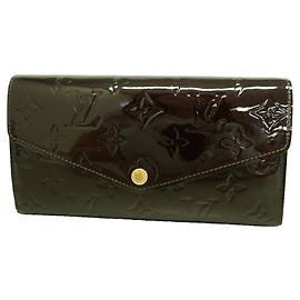Louis Vuitton Vernis Portefeuille Sarah Long Wallet Bordeaux