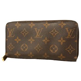 Cartera Zippy Monogram Louis Vuitton Castaño