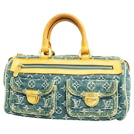Borsa Louis Vuitton Monogram Denim Neo Speedy Blu