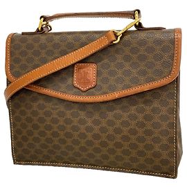 Céline Borsa 2-Way Celine Macadam Brown Marrone