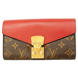Louis Vuitton Monogram Portefeuille Pallas Long Wallet Fucsia