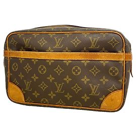 Sac Pochette Louis Vuitton Monogram Compiegne 28 Marron
