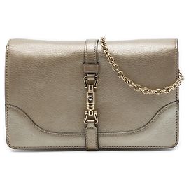Sac de soirée Gucci Gold Metallic Pebbled Calfskin Piston Broadway Doré
