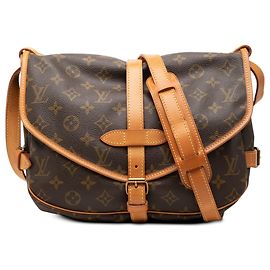 Louis Vuitton Brown Monogram Saumur 25 Braun
