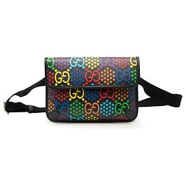Gucci Black GG Supreme Psychedelic Belt Bag Black