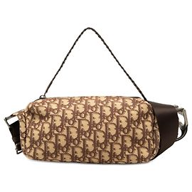 Borsa a tracolla Flight in tela Oblique marrone Dior Marrone