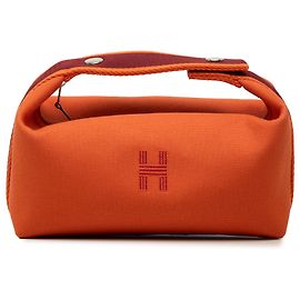 Étui Hermès Orange Small Toile Bride A Brac Orange