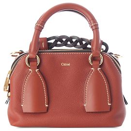 Chloé Brown Small Leather Daria Satchel Brown