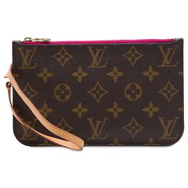 Louis Vuitton Brown Monogram Neverfull Pochette PM Marron