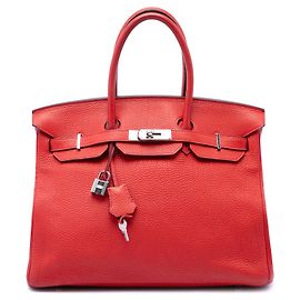 Hermès Red Togo Birkin Retourne 35 Rouge