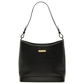 Bolsa de ombro Burberry em couro preto Preto