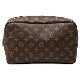 Louis Vuitton Brown Monogram Trousse Toilette 28 Marrone